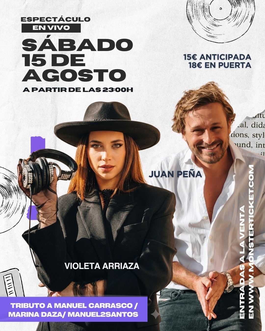 Juan Peńa & Violeta Arriaza en La Carpa