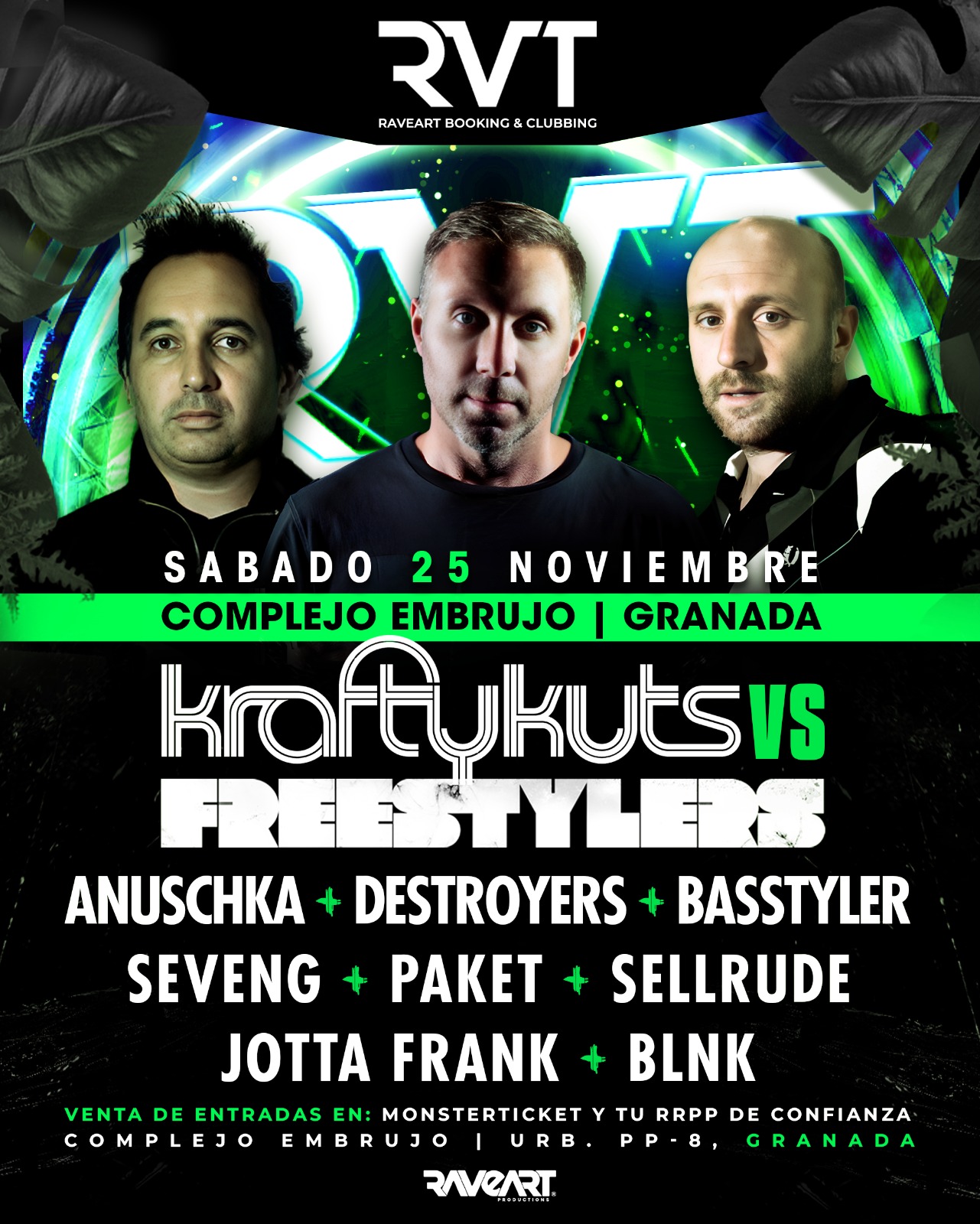 RVT (Raveart Booking & Clubbing) w/ Krafty Kuts & Freestylers