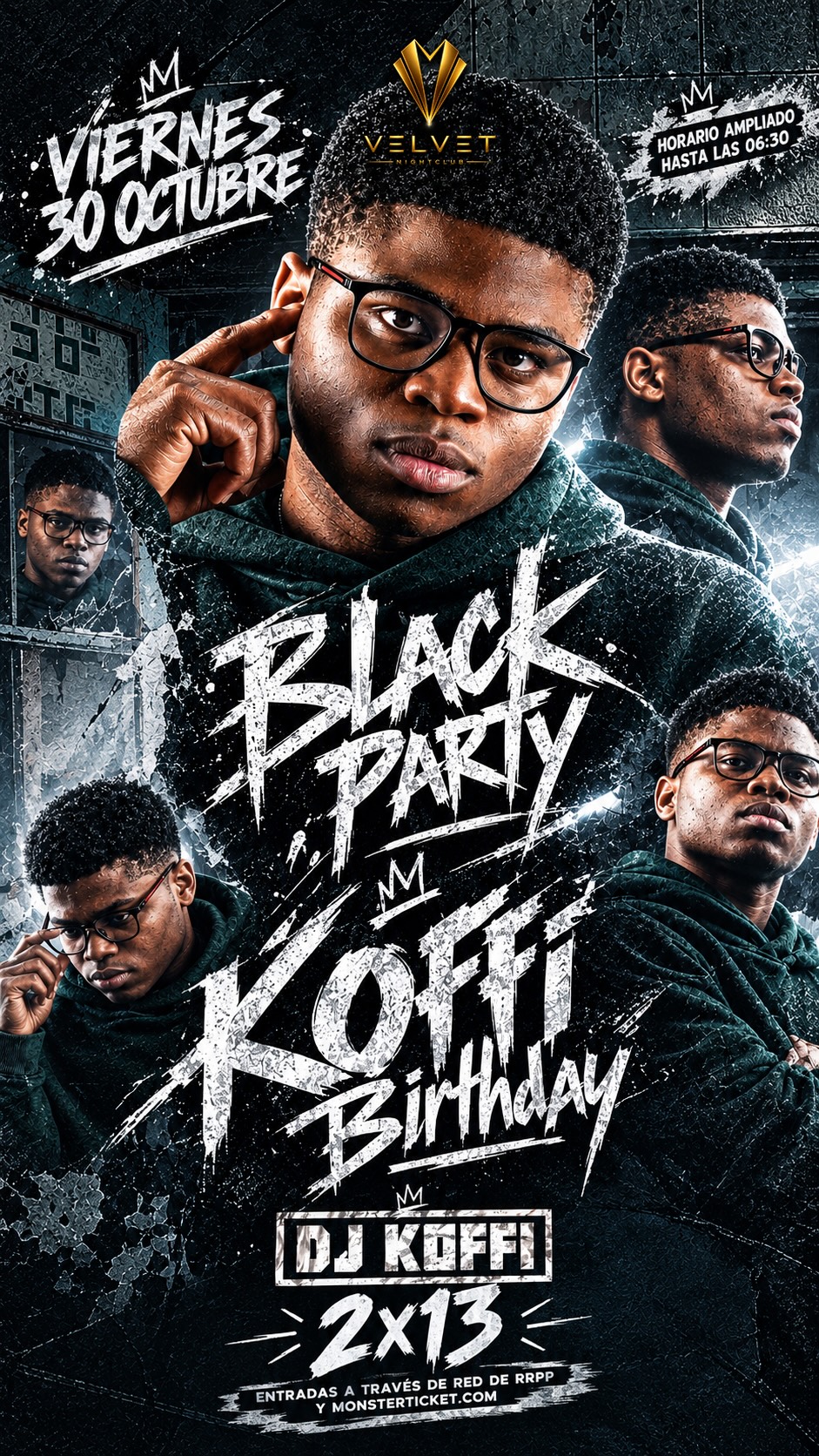 Velvet Black Party Koffi Birthday | Viernes 30 Octubre