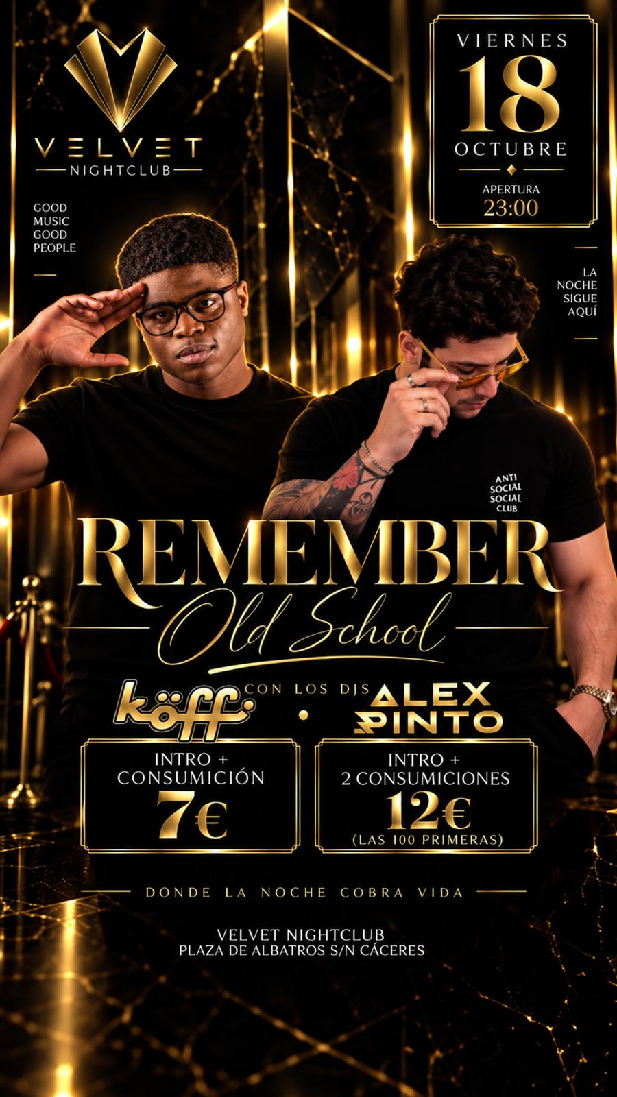 Velvet - Remember Old School | Viernes 18 Septiembre