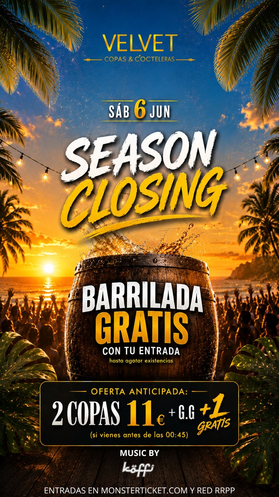 Velvet Season Closing | Sábado 6 Junio
