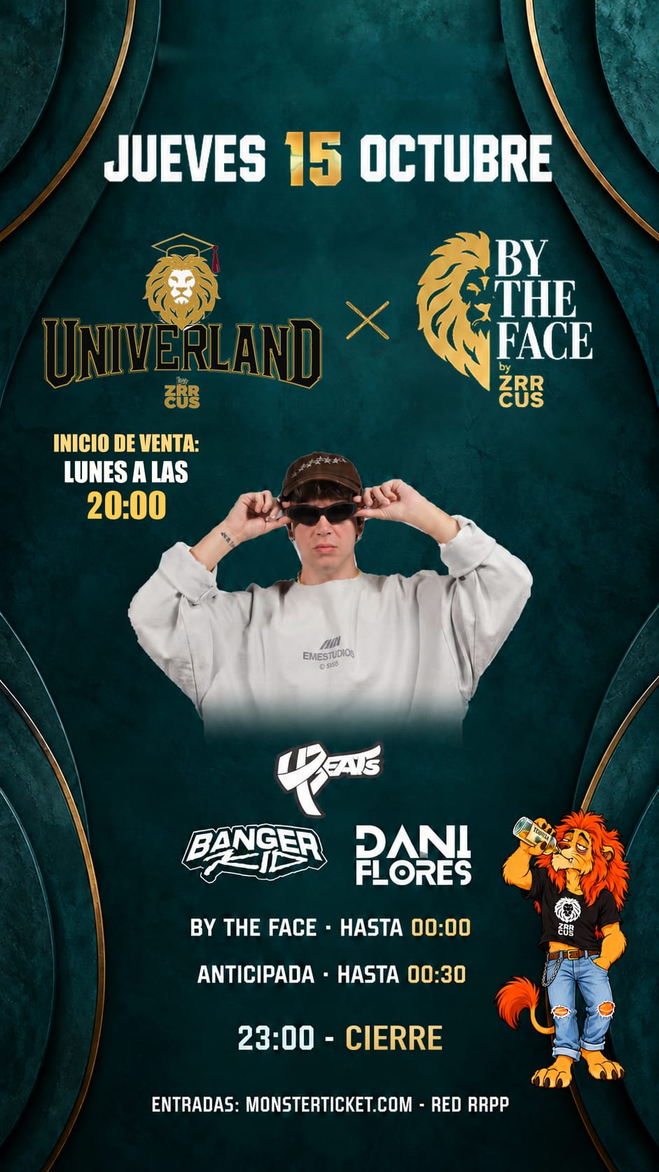 Zrrcus Univerland x By The Face | Jueves 15 Octubre